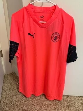 Puma Neon Coral Manchester City Training Top